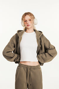 Fabricante de Sudaderas con Capucha de Algodón de 300 GSM, Ligeras, Transpirables, con Cremallera, Estampado Personalizado, Anti-Pilling, para Mujer - Product Image 5