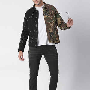 Chaqueta vaquera para hombre hecha en algodón de calle alta hecha en fábrica diseño al por mayor 350GSM chaqueta vaquera cómoda para hombre - Product Image 5