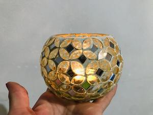 Portavelas de Vidrio/ Mosaico Votivo para Decoración del Hogar |   Decoración para el Hogar de Diwali - Product Image 3