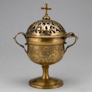 Holycenser divinefume Aura เครื่องหอมทองเหลืองแขวนธูปโบราณสำหรับพิธีกรรมคริสตจักรและการบูชาอันศักดิ์สิทธิ์ - Product Image 4