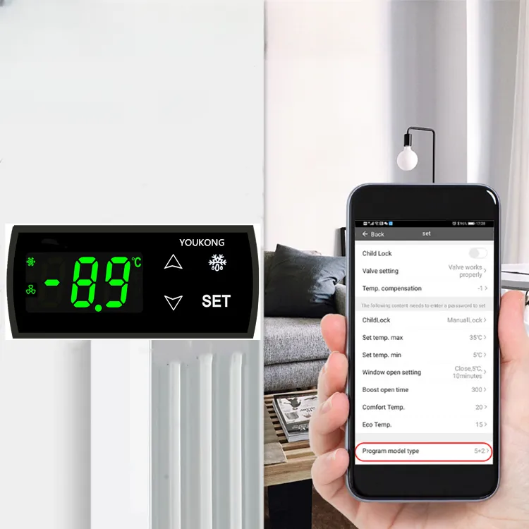 Commerciële Koeling Iot Thermostaat Vriezer Reparatie Onderdelen Draadloze Slimme Mobiele Wifi Temperatuurregelaar Met Ontdooien