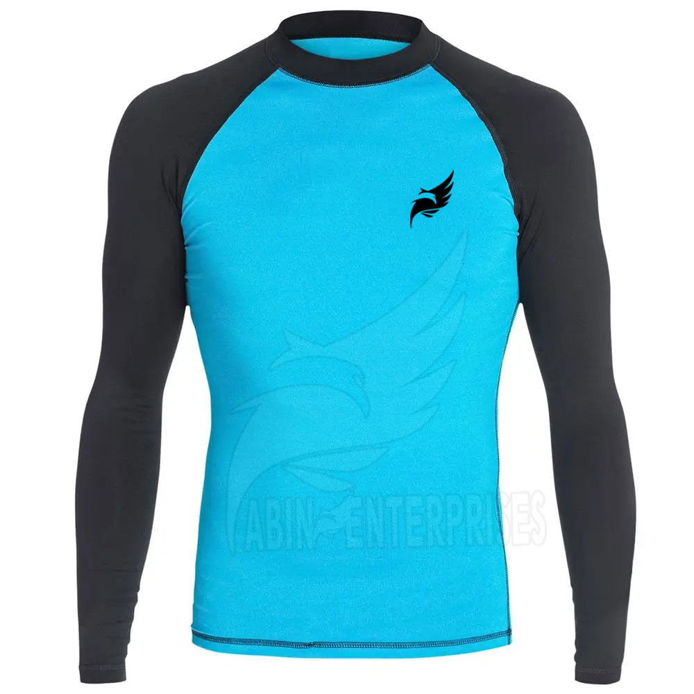 Mens Rash Guard Short Sleeve Quick Dry UV Protection OEM ODM Fitness Swimwear Factory Supply