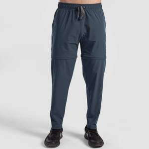 Grey Tech Tactical Pants XL Size High Waist Woolen <b>Trousers</b> with Distressed Wash and Straight Pattern Zipper Decoration - Product Image 1