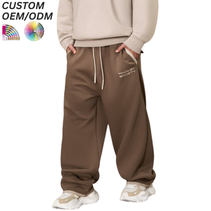 กางเกงวอร์มผู้ชายไซส์ใหญ่ ผ้าฝ้าย 100% น้ำหนักปานกลาง ทรงหลวม มีเชือกผูกเอว ลายพิมพ์ดิจิทัล สั่งทำโลโก้ได้ รับผลิตแบบ OEM ODM - Product Image 6