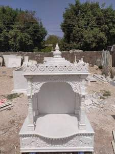 Sculpture en marbre blanc Makrana élégante fabriquée à la main de qualité supérieure pour la maison et le culte oeuvre de sculpture sur pierre de qualité supérieure - Product Image 6