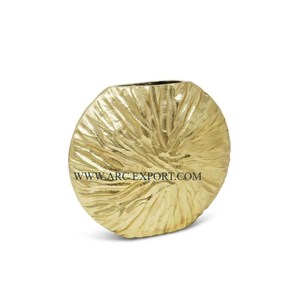 <b>Set</b> of <b>3</b> Different Sizes Aluminum Gold Plated Flower <b>Vases</b> for Wedding and Events Table Decorating Flower <b>Vase</b> and Pot for Sale - Product Image 5