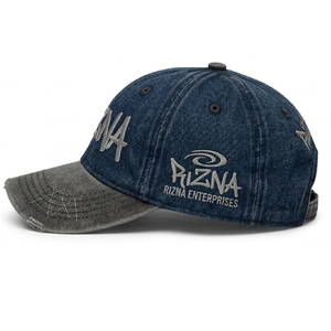 Gorra de Béisbol RIZNA Vintage Deportiva de Sarga Vaquera, 6 Paneles, Ajustable, Unisex, Casual, con Logotipo 3D Bordado en el Panel Frontal, Azul, Algodón, Metal - Product Image 4