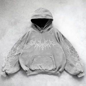 Fabricant pakistanais 100% coton français éponge Vintage sweat à capuche personnaliser meilleure qualité en détresse lavage à l'acide sweat à capuche pour hommes - Product Image 3