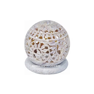 Exclusive Shape Natural Soapstone Handmade Best Polished Work <b>Tea</b> <b>Light</b> Candle Holder Home Decoration Durable Sustainable Diwali - Product Image 1