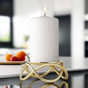 Nouveauté : Porte-bougie moderne en métal, fait main, unique, pour décoration de centre de table de mariage ou de fête - Product Image 4