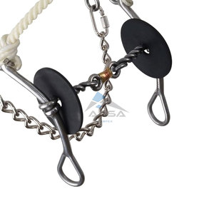 Reinsman josey Go around Barrel Racing bit noseband STAGE D การรวมกัน7.5 "แก้มสแตนเลส5.5" ปาก dogbone ทองแดง - Product Image 5