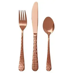 Ensemble de couverts de conception tendance en acier inoxydable avec poignée en laiton parfait pour la vaisselle de restaurant et les repas - Product Image 5