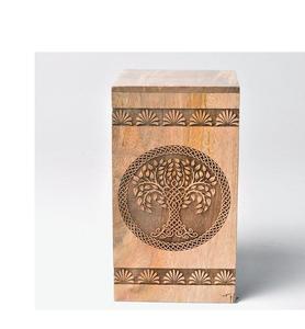 Urna de madera de mango para cenizas humanas Árbol DE LA VIDA Caja de madera Urna de cremación personalizada para cenizas Caja de urna de madera grande hecha a mano - Product Image 6