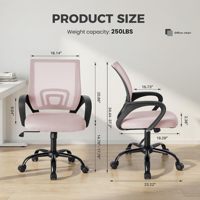 Silla de Oficina Ergonómica OEM, Silla de Escritorio con Malla, Altura Ajustable, Reposabrazos Fijos, Modo de Balanceo, Giro de 360°, Almacenamiento en la Parte Trasera