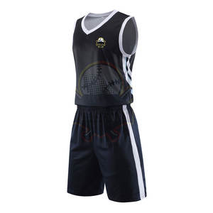 Uniformes de baloncesto para hombre personalizados al por mayor transpirables profesionales, poliéster duradero, estilo conjunto transpirable y antiarrugas - Product Image 1