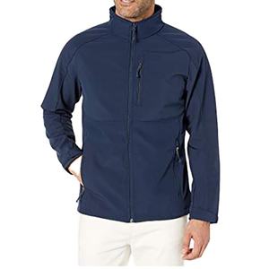 Veste Softshell à manches longues pour homme, sur mesure, en polyester et élasthanne, col montant à capuche, logo sur le devant, hiver 2026 - Product Image 1