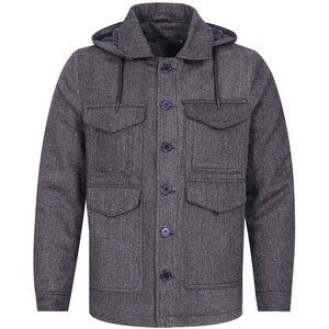 เสื้อแจ็กเก็ตสีเทาอมเทาสำหรับ100% เสื้อแจ็กเก็ตปักลายดีไซน์ในฤดูหนาวปรับแต่งได้มีซิปสไตล์ลำลองอัจฉริยะ - Product Image 1