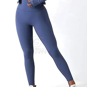 Conjunto de Yoga de 3 Piezas para Mujer, Transpirable y Ligero, con Cintura Elástica, Color Sólido, Logotipo Frontal, 100% Algodón, Servicio OEM Personalizable - Product Image 6