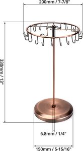 ตะขอทองเหลือง23อันสำหรับจัดเก็บเครื่องประดับแบบหมุนลายสี่เหลี่ยมจากผู้ผลิตอินเดีย - Product Image 3