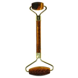 Vente en gros rouleau de massage facial en oeil de tigre naturel de qualité supérieure pierre semi-précieuse polie pour les soins de la peau soins du visage artisanaux Feng Shui - Product Image 2