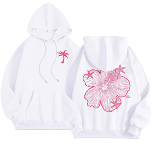 Sweat à capuche oversize pour femme en molleton 100% coton, couleurs et tailles personnalisées, manches longues, style streetwear - Product Image 2