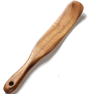 Madera masa fermentada pan Spurtle utensilio de cocina herramienta espátula accesorios de cocina mejor precio - Product Image 4