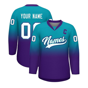 Nuevo diseño personalizado Hockey Jerseys alta calidad transpirable nombre del equipo 100% poliéster Hockey uniformes - Product Image 1