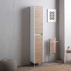Postes de Ducha de Columna para Baño, de 180 cm, de Roble Blanco Lyon, para Instalar en el Suelo - Product Image 2