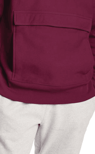 High Quality 100% Cotton <b>Black</b> Thermal Pullover <b>Hoodie</b> for Men Wholesale Customizable Embroidered Print Quarter Zip for Winter - Product Image 5