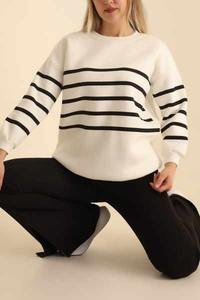 Nouveau sweat-shirt imprimé pour femmes avec style de bande de logo personnalisé pour le placement du logo avant d'hiver - Product Image 3