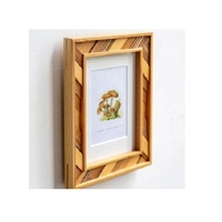 Cadre de miroir en bois rustique de qualité supérieure fait main, écologique, avec logo personnalisé, art mural créatif, taille sur mesure, pour table ou maison