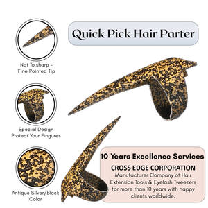 Outil d'extension de cheveux le mieux noté Outil de séparation des cheveux des ongles des doigts Conçu pour les stylistes professionnels Séparation et sectionnement précis - Product Image 6