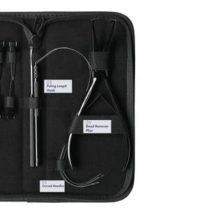 Professional Microbead <b>Hair</b> <b>Extension</b> <b>Tool</b> Set Featuring Remover Plier Loop & Hook Threader, Needles, Parting Ring, & 12 Clips - Product Image 4