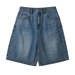 Shorts en jean pour hommes personnalisés, tendance streetwear estival, OEM, écologiques, respirants, en coton, coupe ample - Product Image 3