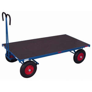 Carro de Compras Industrial Variofit con Capacidad de Carga de 1250 Kg, Plataforma Manual con Paredes Laterales, Neumático de Cuatro Ruedas, Personalizable OEM - Product Image 1