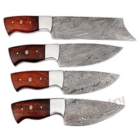 Couteau de chef de camping à pointe tombante en acier Damas fait main, 1 pièce, manche en bois (Modèle Smk1347) – Qualité industrielle, ODM/OEM disponible