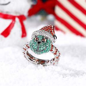 Bague de mode en argent sterling inspirée du monstre de Noël Jeulia - Product Image 5