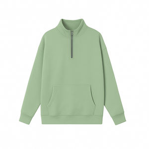 <b>Men's</b> <b>Half</b> <b>Zip</b> <b>Sweatshirt</b> Winter Embroidered 100% Cotton Fleece Comfortable Fit Breathable Eco-Friendly OEM Service Casual - Product Image 5