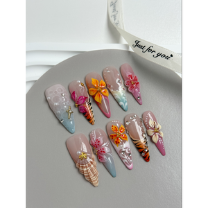 Wild Orchid Bay - Adhesivos Decorativos para Uñas con Diseño Elegante para Mujer - Product Image 1