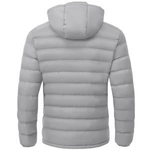 Chaqueta acolchada para hombre de talla grande de fabricante directo Abrigos de burbujas con diseño de pato de invierno Soporte de lona de poliéster de calor esencial - Product Image 5
