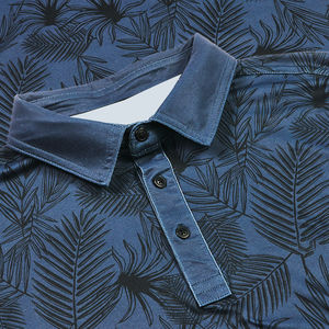 Polo de manga corta para hombre, estilo de camiseta, ropa de calle de moda, cuello con patrón de moda, polos informales de negocios para hombre - Product Image 6