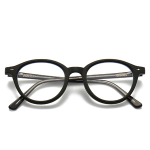 Kính mắt cô gái khung tròn nhỏ kính mắt thời trang mã giảm giá kính đen - Product Image 2