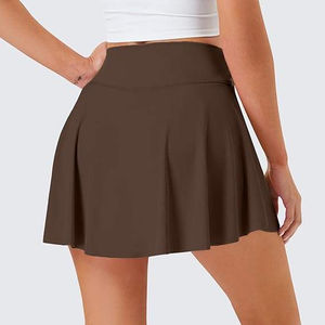 Jupes de golf athlétiques taille haute pour femmes poches Short fluide entraînement course jupe de tennis plissée pour les femmes - Product Image 4