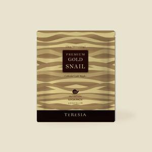 Masque en feuille TERESIA Gold Snail au collagène, soin nourrissant pour le visage, en sachet scellé, pour tous types de peau - Product Image 1