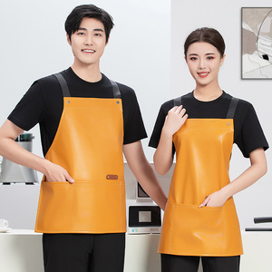 Tabliers de chef en toile <span class=keywords><strong>PUH</strong></span> 100% avec logo personnalisé imprimé, noir, promotion, imperméable, polyester, deux poches, cuisine, cuisson - Product Image 5