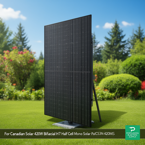 Panneau solaire monocristallin HJT bifacial 420W, demi-cellules, taille de cellule 182mmx182mm, origine US - Product Image 3