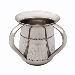 Taza de lavado de acero inoxidable de lujo, mango de vástago de latón, forma redonda, tamaño personalizado, taza de lavado de acero, pieza de diseño - Product Image 4