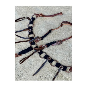 Cabecera occidental de piel y cocodrilo grabada a mano con diseño floral personalizable para competición de equitación y uso diario - Product Image 1