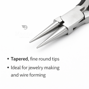 Pince à bec rond en acier inoxydable pour la fabrication de bijoux, outil de précision pour la création de boucles et le torsion de fils - Product Image 2