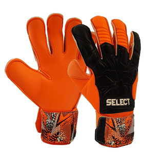 Gants de gardien de but de football pour adultes, taille 9, orange et noir, en cuir de qualité supérieure, antidérapants - Product Image 1